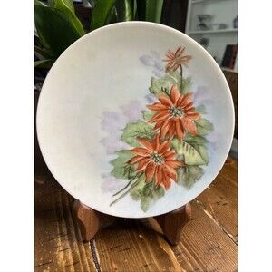 Vintage Thomas Sevres Bavaria Plate Red Floral, Grannycore, Cottagecore